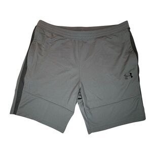 Under Armour Sz XXL Men's Training Stretch Waist Shorts Gray Pull On 9” Inseam